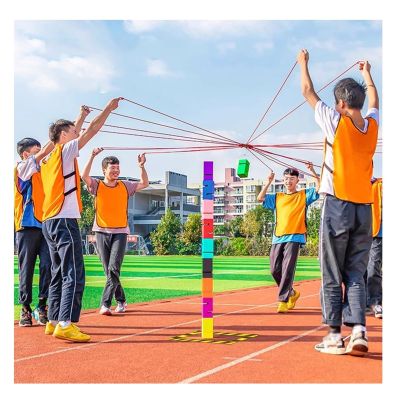 GMSDHCY Field Day Team Tower Game for Schools Offices Community Centers, ABS Block Stacking Game, Outdoor Group Activities(Yellow,8PCS)