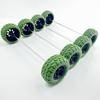 10PCS Toy Car Wheel RC Car Rubber Tire Wheel with 5PCS Shaft Round Rod Axles for RC Car Truck Robot DIY Model Toy Wheel Parts (2x36mm Green) view 2