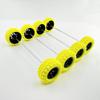 10PCS Toy Car Wheel RC Car Rubber Tire Wheel with 5PCS Shaft Round Rod Axles for RC Car Truck Robot DIY Model Toy Wheel Parts (2x33mm Yellow) view 2