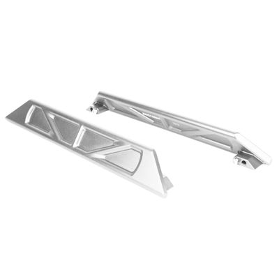 BEAXTURBO Racing Upgrade Parts CNC Aluminum7075 Side Protect Plate for Traxxas XRT & X-MAXX 1/5 (Silver)