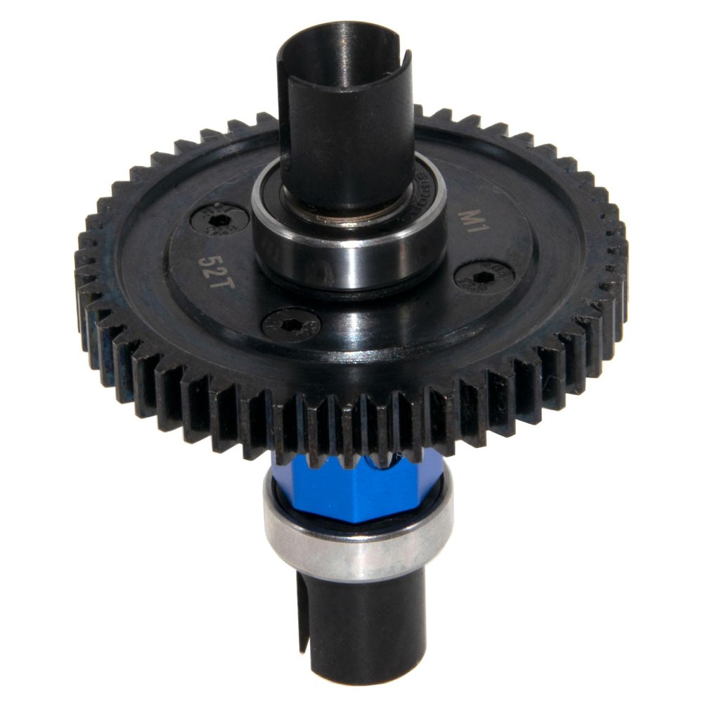 52T Center Differential Locker Spool Compatible with 1/8 Traxxas Sledge 95076-4 Part Monster Truck Rc Car Steel Diff Replacement(Blue)