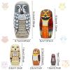 NEPOG Set of 5 Owl Family Nesting Dolls Forest Animals Nesting Dolls Matryoshka Russian Doll Figurines Kids Stacking Dolls for Father's Day Christmas Birthday Owl Lover Home Decoration view 2