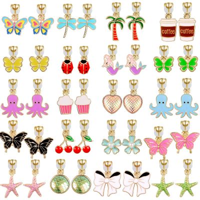 [SYNLIN] 20 Pairs Kids Clip on Earrings Set for Girls, Comfortable Non-Pierced Jewelry with Cute Butterfly Mermaid Heart Designs, Play Ear Clips for Toddlers Little Girls, Princess Dress Up Party Favors