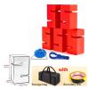 GMSDHCY Team Tower Building Block Stacking Game Set, Outdoor Party Games for Adults, Promoting Communication(Red,5PCS) view 2