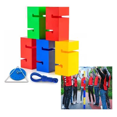 GMSDHCY Team Tower Game for Schools Offices Community Centers, Adults Strategy Competitions Teamwork Game for Outdoor Activities(5PCS)