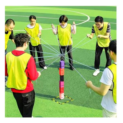GMSDHCY Field Day Game Set for Adults and Family, Indoor Outdoor Team Building Tower Game Suitable for Office School Groups(Blue,5PCS)