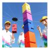 GMSDHCY Outdoor Team Building Games for Work, Adults Outdoor Activities Team Tower Games Games, Field Day Fun Competition Game(Yellow,8PCS) view 1