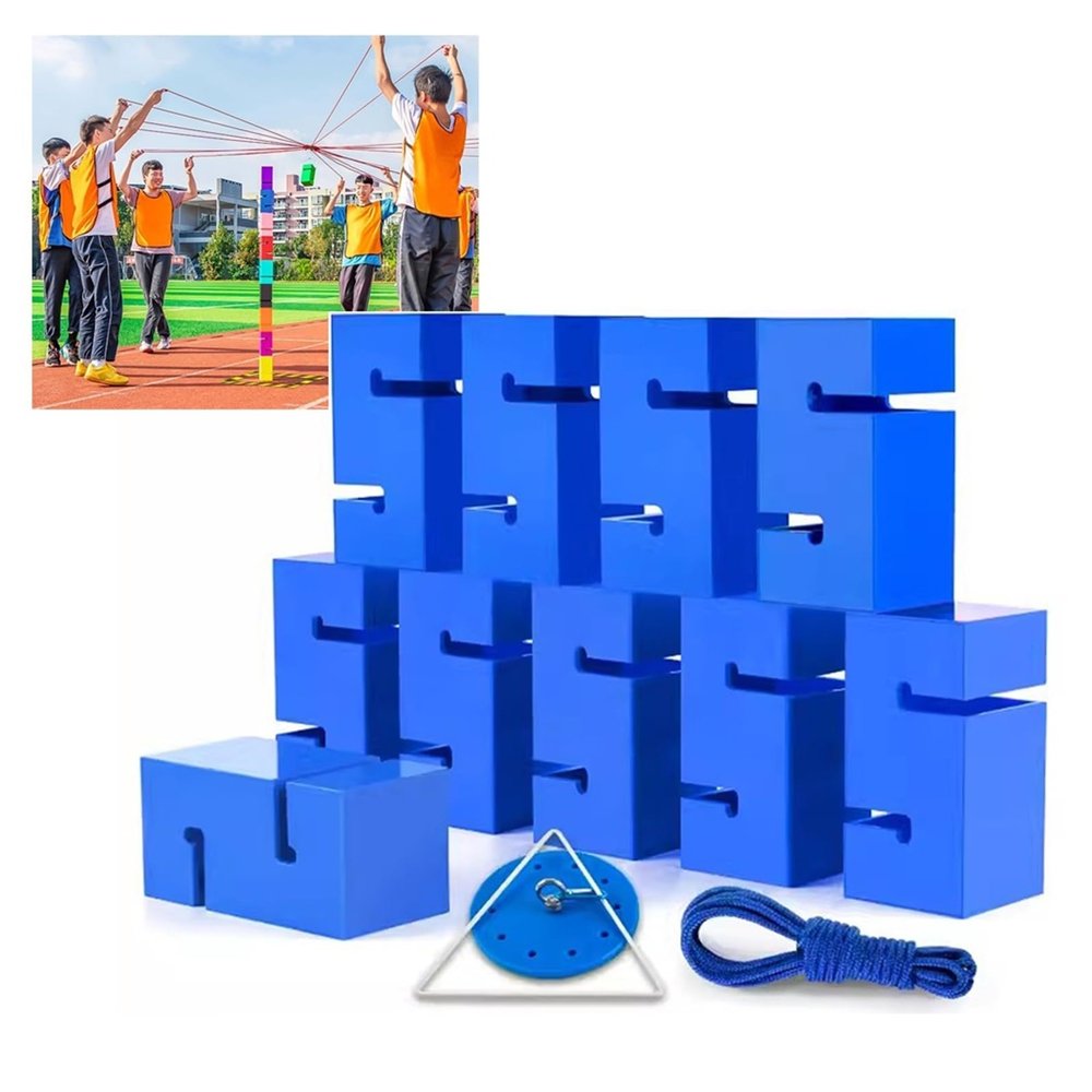 GMSDHCY Outdoor Activities Field Day Games Set, Adult Team Building Stacking Tower Game Suitable for Office School Groups(Blue,10PCS)
