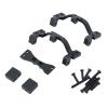 Bracket Set for Axle Up Servo on WPL C14 / C24 Models, Black view 1