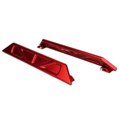 BEAXTURBO Racing Upgrade Parts CNC Aluminum7075 Side Protect Plate for Traxxas XRT & X-MAXX 1/5 (red)