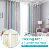 Yosoo Hollow Out Star Pattern Curtain, Modern Chameleon Curtain for Girls Children and Infants Dreamlike Starry Sky Design Transparent Fabric for Ventilation (134cm * 160cm) view 4