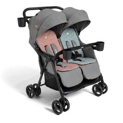 Joie Rosemary Side-by-Side Double Stroller  Lightweight, Compact, and Comfortable Side-by-Side Stroller for Twins or Siblings