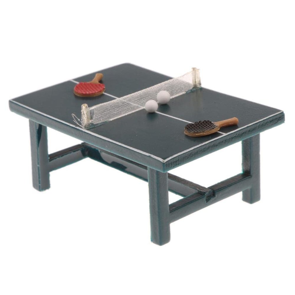 1:12 Scale Dollhouse Table Tennis Complete Set with and Balls