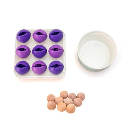 LLTCMAOYI Wooden Ball Home Toys for Children, Parent-Child Interactive Hand-Eye Coordination Early Education,Purple