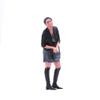 1/18 to 1/87 Scale Friendly Deep Skin Female Figure with Smiling Face - Casual Pose with Satchel Bag, Painted & Unpainted Versions Available - Perfect for Collectors & Dioramas (1/24 Painted) view 1