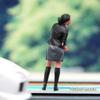 1/18 to 1/87 Scale Friendly Deep Skin Female Figure with Smiling Face - Casual Pose with Satchel Bag, Painted & Unpainted Versions Available - Perfect for Collectors & Dioramas (1/24 Painted) view 4