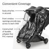 UPPAbaby Minu Duo Rain Shield - Waterproof and Windproof Coverage - Ventilated Design - Quick Attachment - Easy Access to Children view 3