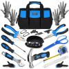 INCLY 24 PCS Kids Real Tool Set with Tool Bag, Boys Small Real Hand Tools Kit, Children Construction Learning Tools Hammer Screwdriver for Home DIY Building and Woodworking view 1