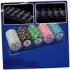 BESTonZON 1pc Poker Chips Organizer Case Acrylic Storage for Poker Chips Item Storage Compact Design for Easy Organization and view 4