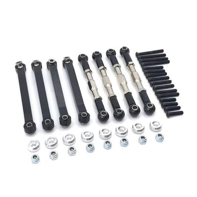 Compatible with MN D90 D91 D96 D99 D99S MN90 MS 1/12 RC Car Upgrade Parts Metal for Chassis Pull Rods Link Suspension Tie Rod RC Tie Link Rods(Black)