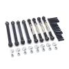 Compatible with MN D90 D91 D96 D99 D99S MN90 MS 1/12 RC Car Upgrade Parts Metal for Chassis Pull Rods Link Suspension Tie Rod RC Tie Link Rods(Black) view 1