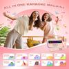 TOZDTO Kids Karaoke Machine for Girls, Kids Toys Gifts for Age 3-12+, Portable Bluetooth Speaker with 2 Wireless Microphones, Toddler Singing Karaoke for Birthday, Family, Home Party (Pink) view 2