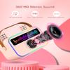 TOZDTO Kids Karaoke Machine for Girls, Kids Toys Gifts for Age 3-12+, Portable Bluetooth Speaker with 2 Wireless Microphones, Toddler Singing Karaoke for Birthday, Family, Home Party (Pink) view 3
