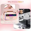 TOZDTO Kids Karaoke Machine for Girls, Kids Toys Gifts for Age 3-12+, Portable Bluetooth Speaker with 2 Wireless Microphones, Toddler Singing Karaoke for Birthday, Family, Home Party (Pink) view 4