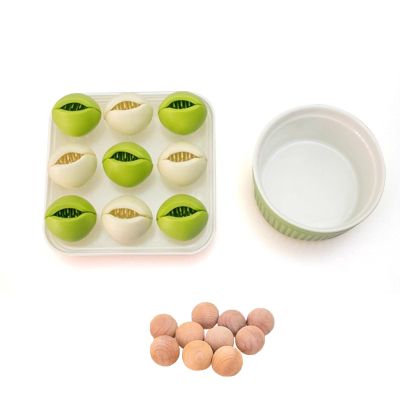 LLTCMAOYI Wooden Ball Home Toys for Children, Parent-Child Interactive Hand-Eye Coordination Early Education,Green
