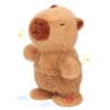 Easfan Talking Capybara Repeats What You Say Walking Singing Stuffed Animal Electric Interactive Plush Toy Funny Animated Toy Mimicking Speaking Birthday for Kids Toddlers,9'' view 1