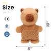 Easfan Talking Capybara Repeats What You Say Walking Singing Stuffed Animal Electric Interactive Plush Toy Funny Animated Toy Mimicking Speaking Birthday for Kids Toddlers,9'' view 2