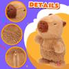 Easfan Talking Capybara Repeats What You Say Walking Singing Stuffed Animal Electric Interactive Plush Toy Funny Animated Toy Mimicking Speaking Birthday for Kids Toddlers,9'' view 4