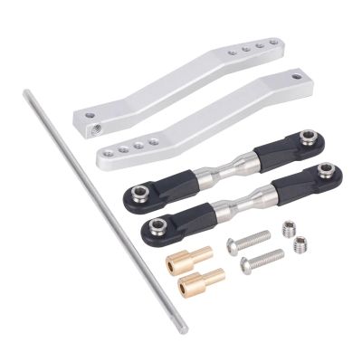 Compatible with Axial for Yeti VS4-10 for LCG for Vanquish 1/10 RC Crawler Upgrade Part Aluminum Anti-Tilt Link Rod RC Tie Link Rods(Silver)