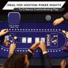 RAYKEEP 71" Foldable Poker Table for 8 Players, Professional Texas Hold'em Casino Table with Padded Rails& Cup Holders, Casino-Grade Felt Folding Game Table for Blackjack, Home, Parties, Game Nights view 3