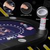 RAYKEEP 71" Foldable Poker Table for 8 Players, Professional Texas Hold'em Casino Table with Padded Rails& Cup Holders, Casino-Grade Felt Folding Game Table for Blackjack, Home, Parties, Game Nights view 4