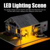 1/64 Scale Display Case Car Garage with American Factory Style LED Light Series Show Case 5 Parking Spaces view 4
