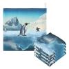 Flradish Baby Washcloths 5 Pack Pure Cotton Highly Absorbent and Soft Penguin Glacier Baby Towels Reusable Face Cloths Set - 12 x 12 Inches view 1