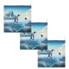 Flradish Baby Washcloths 5 Pack Pure Cotton Highly Absorbent and Soft Penguin Glacier Baby Towels Reusable Face Cloths Set - 12 x 12 Inches view 2