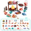 Pretend Play Campfire Toy Set with 45pcs Realistic BBQ Accessories,Fake Grill Foods,Tea Pots etc,Simulate Functional Lights&Sounds,Educational Outdoor Camping Toys Indoor&Outdoor for Kids Ages 3+ view 2