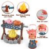 Pretend Play Campfire Toy Set with 45pcs Realistic BBQ Accessories,Fake Grill Foods,Tea Pots etc,Simulate Functional Lights&Sounds,Educational Outdoor Camping Toys Indoor&Outdoor for Kids Ages 3+ view 4