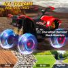 24V 2 Seater Kids ATV, VeezyGo 4WD Kids 4 Wheeler w/Powerful Motors, Kneepads, Bluetooth Music, LED Ligths, Oversized Shock Absorbers, Electric ATV for Kid, Boys Girls, Red view 4
