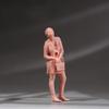 1/18 to 1/87 Scale Friendly Deep Skin Female Figure with Smiling Face - Casual Pose with Satchel Bag, Painted & Unpainted Versions Available - Perfect for Collectors & Dioramas (1/87 unpainted) view 1