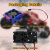 VXL-3s ESC Cooling Fan and Motor Cooling Fan Dual Fan Set Compatible with 1/10 Traxxas Slash 44 VXL Rustler 4X4 Stampede 4X4 Hoss 44 Velineon VXL-3s Heat Sink,Silvery view 2