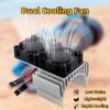 VXL-3s ESC Cooling Fan and Motor Cooling Fan Dual Fan Set Compatible with 1/10 Traxxas Slash 44 VXL Rustler 4X4 Stampede 4X4 Hoss 44 Velineon VXL-3s Heat Sink,Silvery view 4