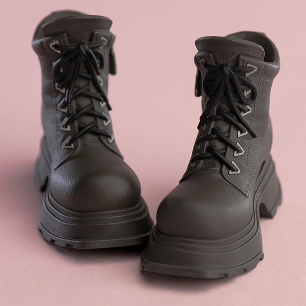 1/6 Scale Female Figure Shoes Martin Boots Model for 12-inches Action Figure Body Doll, 1/6 Action Figure Female Thick Bottom Martin Boots Shoes Costume Clothing Accessory (deep Green)