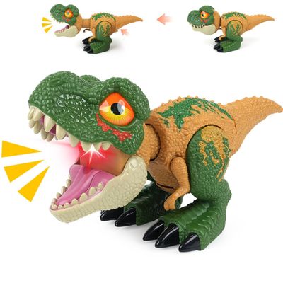 INSFUN Electric Dinosaur Toy for Kids  Birthday Gifts for Boys Ages 3 4 5 6 7 Years Old  Realistic Roaring Sound, Light-Up Effects, and Movable Joints