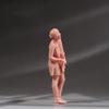 1/18 to 1/87 Scale Friendly Deep Skin Female Figure with Smiling Face - Casual Pose with Satchel Bag, Painted & Unpainted Versions Available - Perfect for Collectors & Dioramas (1/24 unpainted) view 3