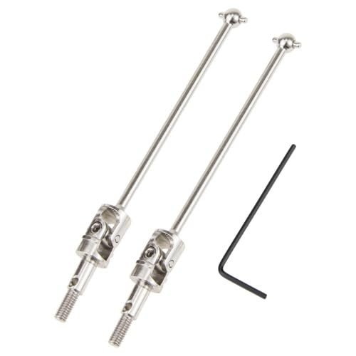 2pcs CVD Joint Dogbone Transmission Drive Shaft 102015 106015 108015 for 1/10 HSP 94101 94102 94123(Silver 106015 109mm)