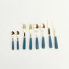 8pcs/Set 1:6 Scale Dollhouse Miniature mini Simulation Tableware Knife Fork Spoon,Dinner Set Model,bjdob11blythegsc Kitchen Accessories (Blue) view 1