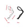 ECSiNG 60pcs 90-Degree Angle Body Clips Bent Spring Pins 1.2mm Rod for 1/10 and Some 1/12 Scale Model Car Crawler Truck Black and Silver 30pcs Each view 4